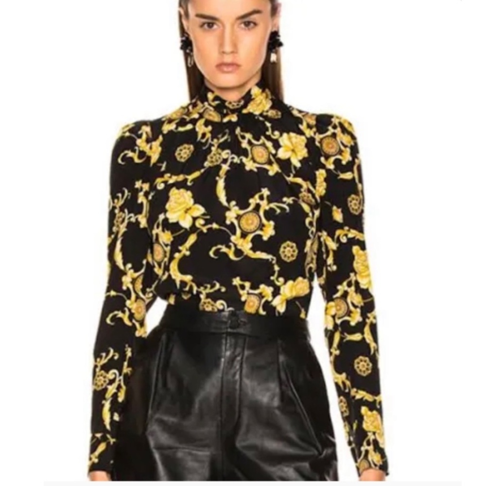 VERONICA BEARD PRINTED BLOUSE SIZE 6
